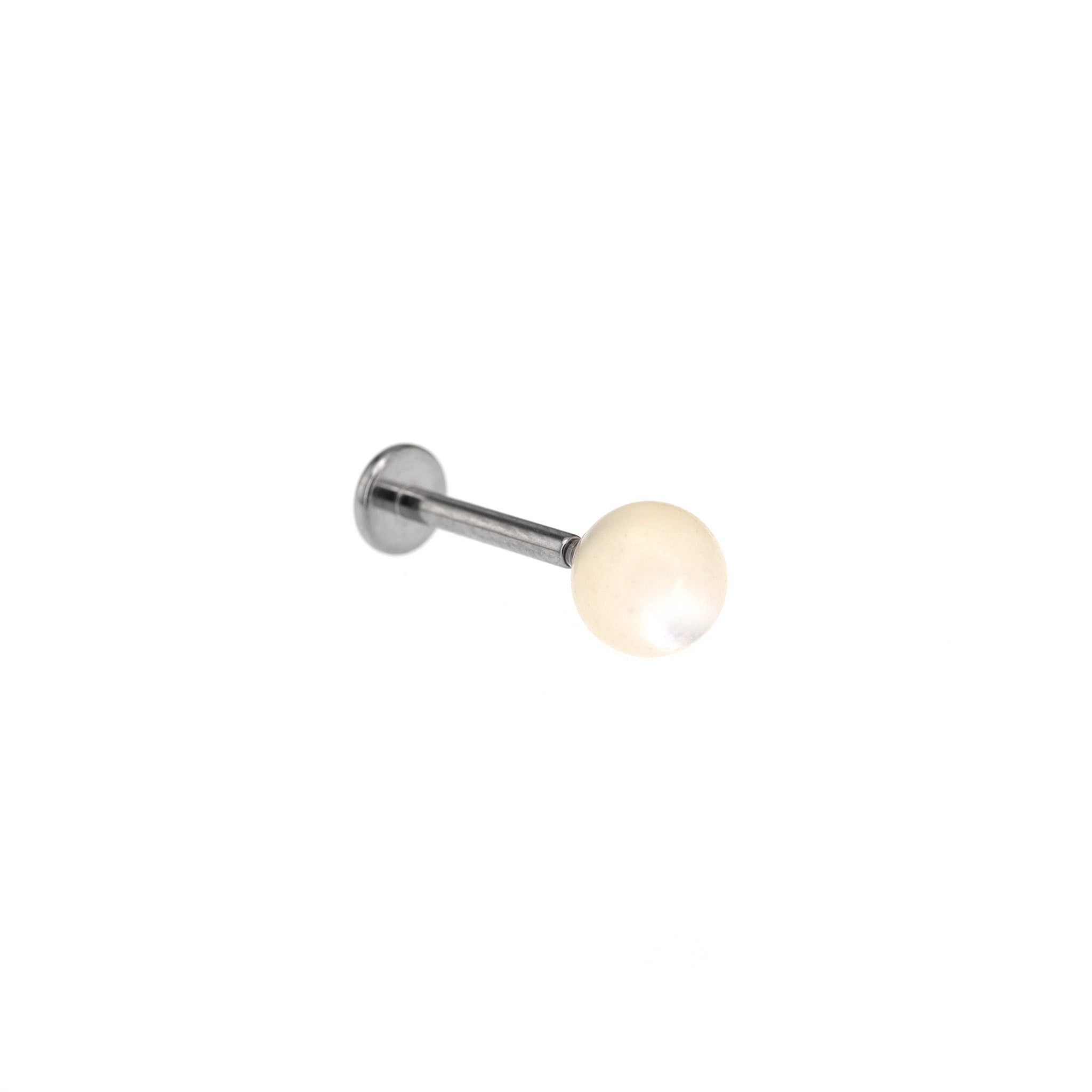 Pearl Internally Threaded Titanium Ear Studs