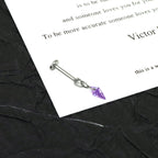 Rainbow Diamond CZ Pendant Internally Threaded Titanium Studs