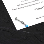 Rainbow Teardrop CZ Pendant Internally Threaded Titanium Studs