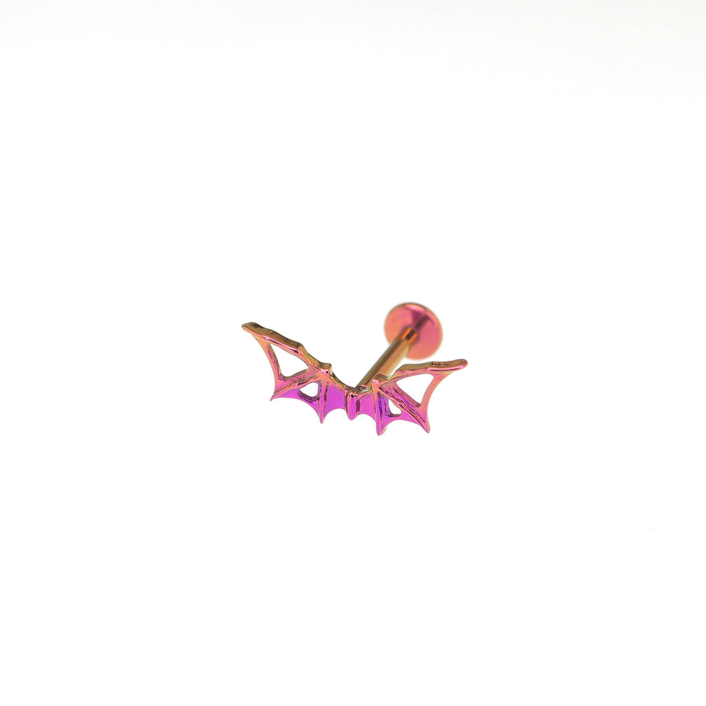 Openwork Bat Wing Internally Threaded Titanium Studs
