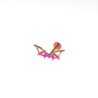 Openwork Bat Wing Internally Threaded Titanium Studs