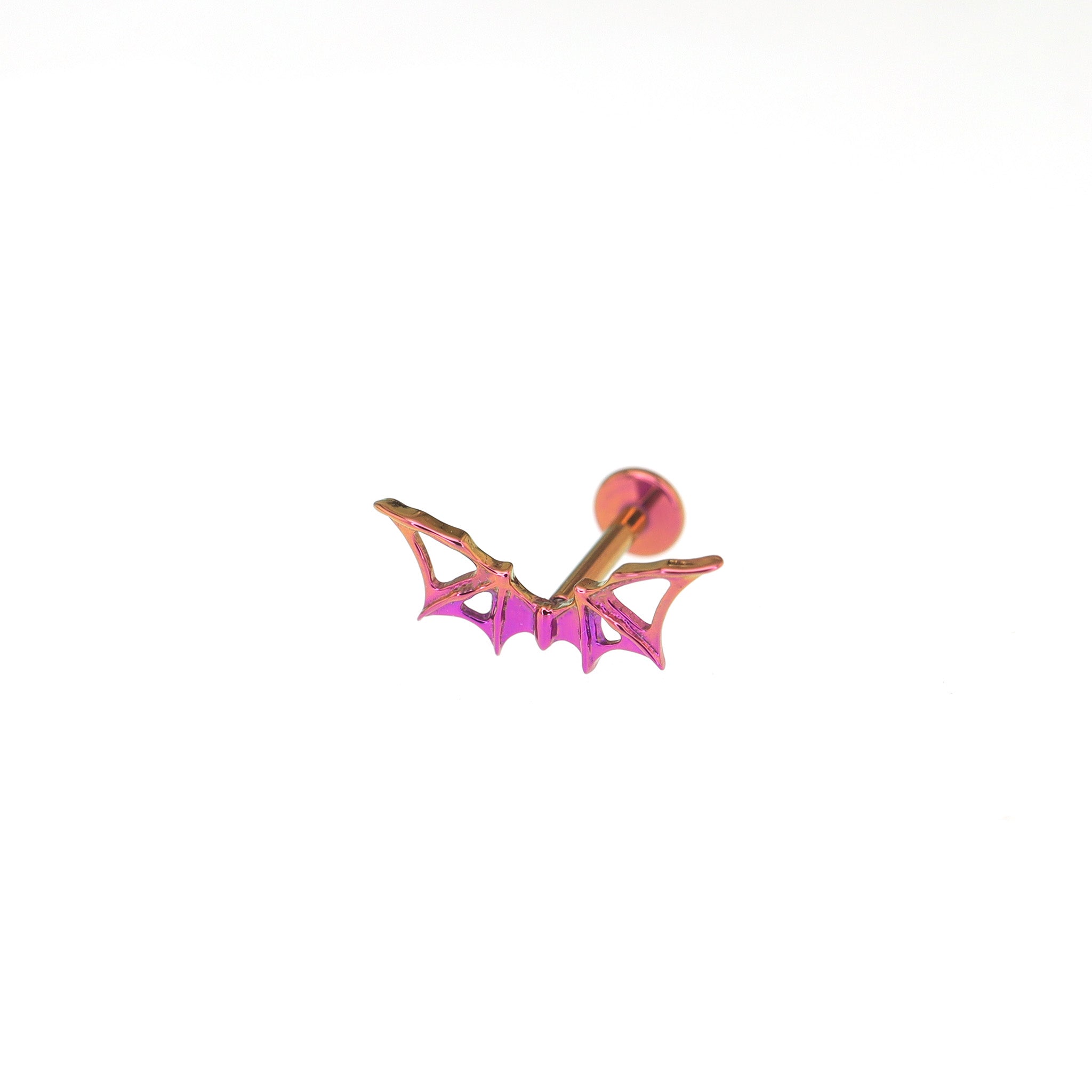 Openwork Bat Wing Internally Threaded Titanium Studs