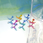 Openwork Bat Wing Internally Threaded Titanium Studs