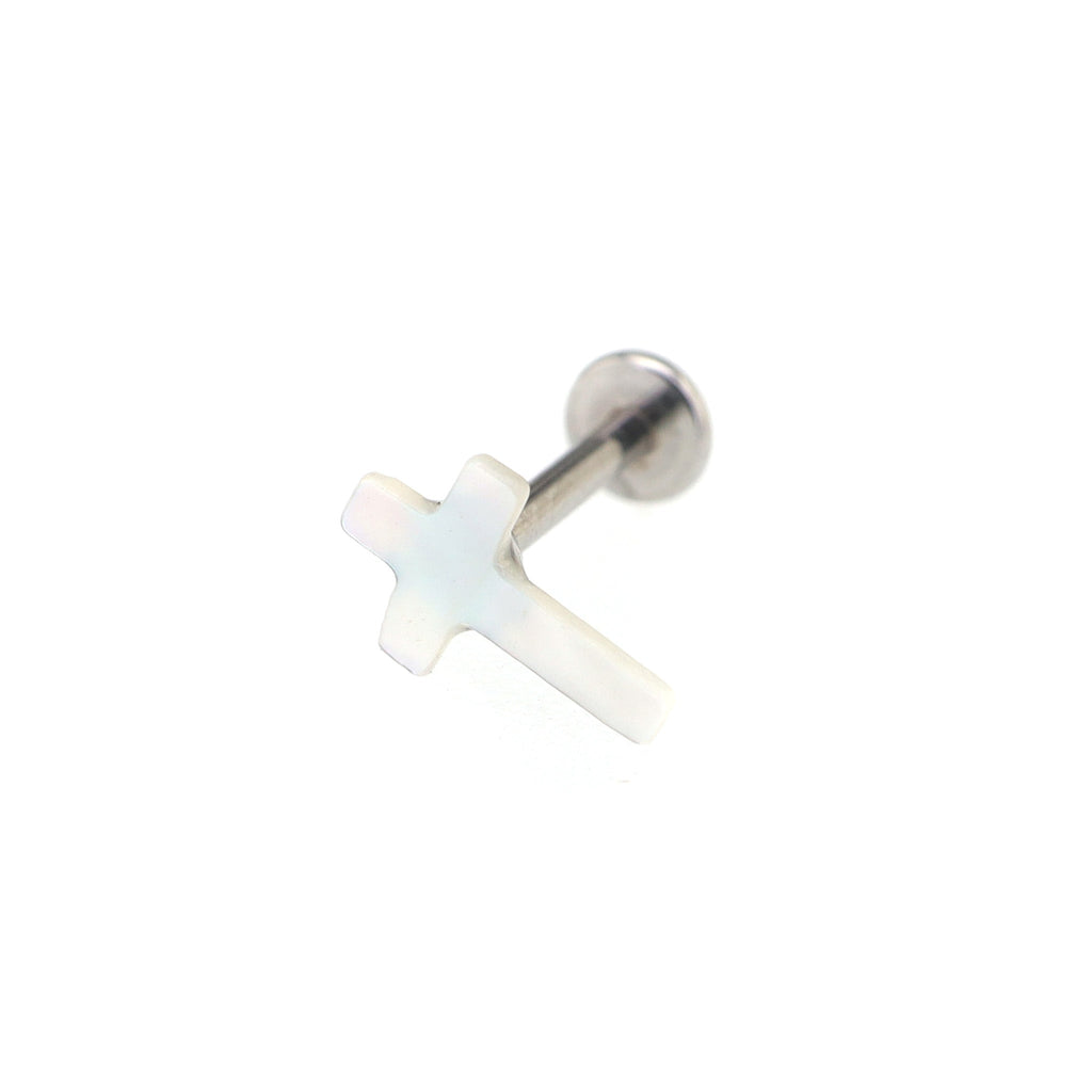 Shell Cross Stainless Steel Ear Studs