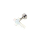 Shell Cross Stainless Steel Ear Studs