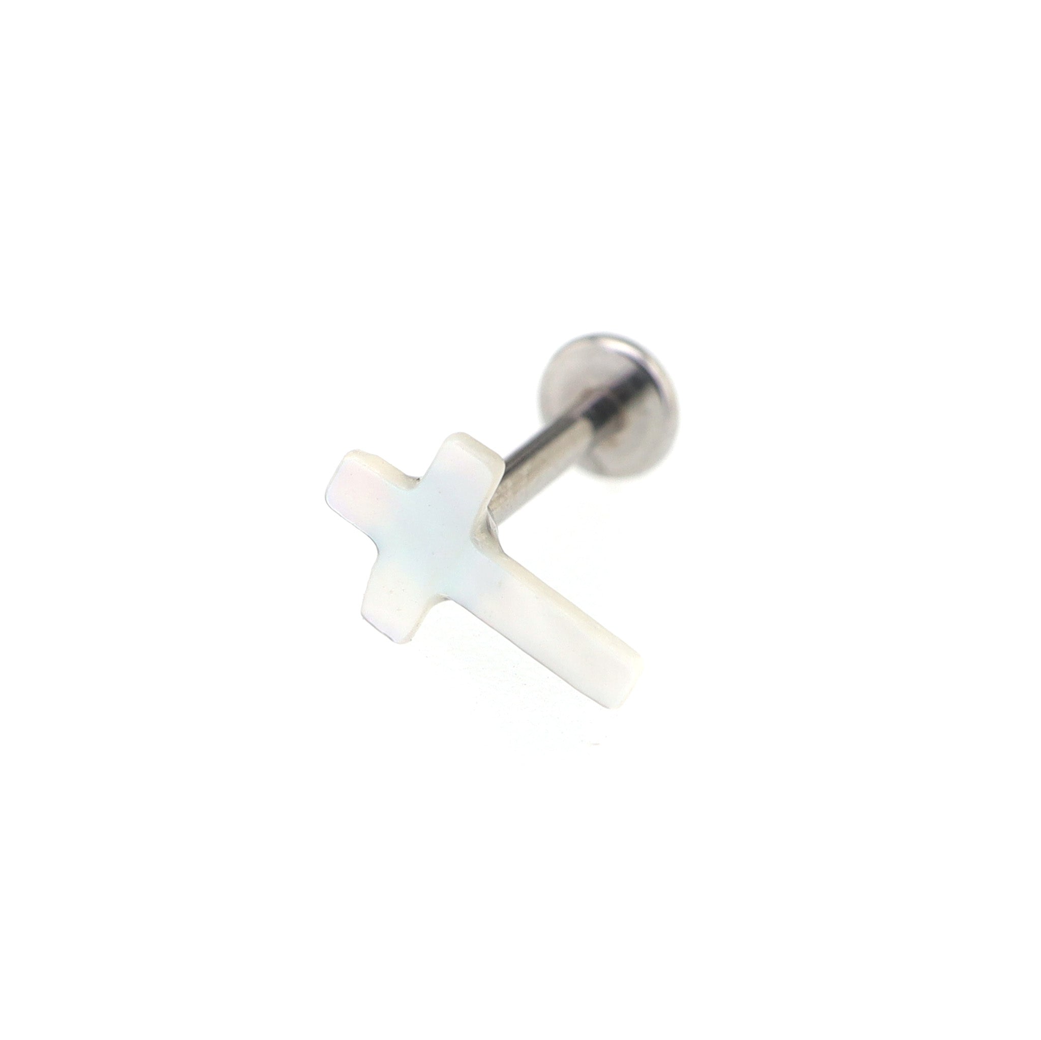 Shell Cross Stainless Steel Ear Studs