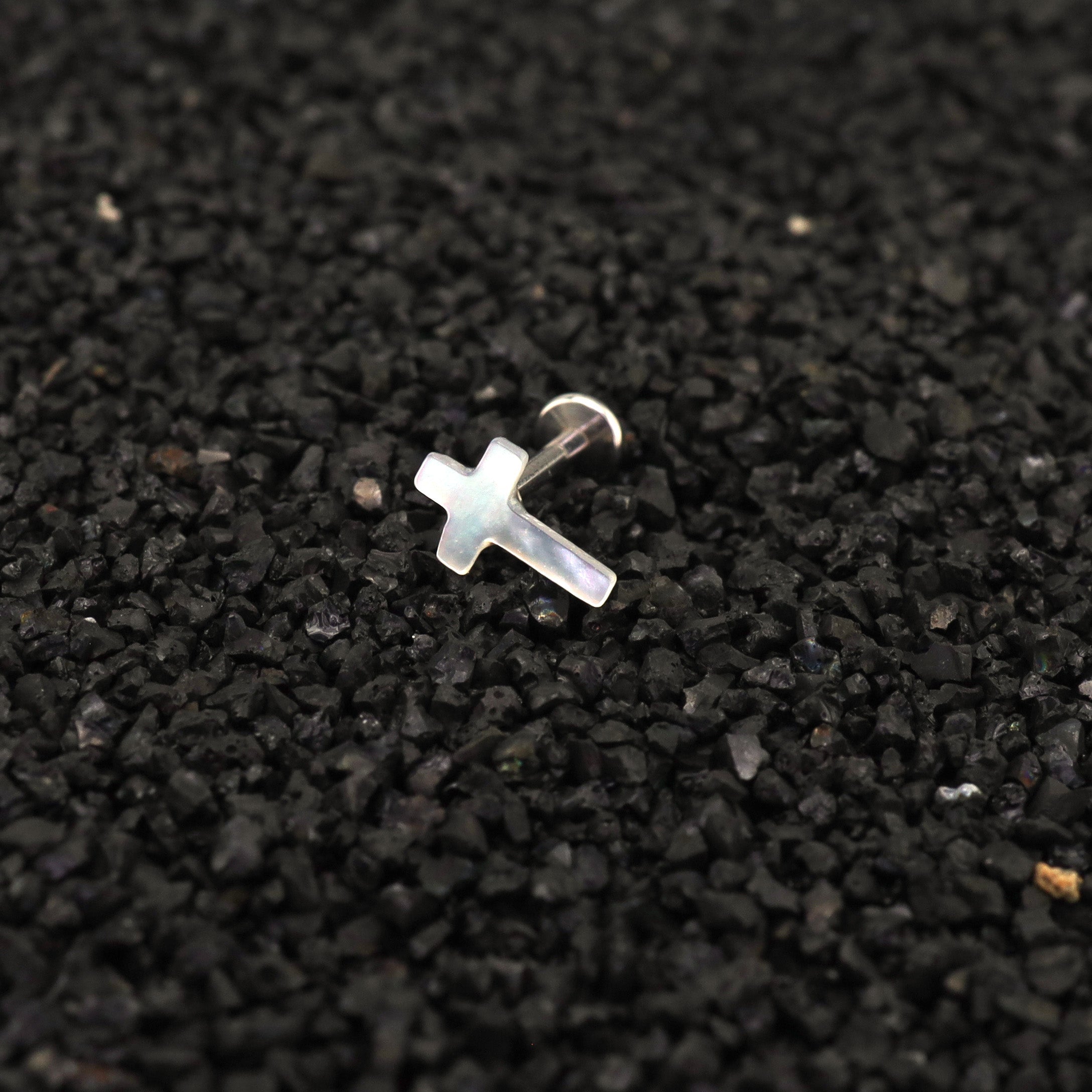 Shell Cross Stainless Steel Ear Studs