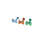 3D Cute Bow Internally Threaded Titanium Stud