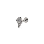 CZ Ice Cream Cone Internally Threaded Titanium Ear Studs