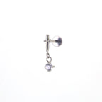 Mini Dagger Pendant CZ Titanium Ear Studs