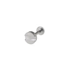 Screw Top Internally Threaded Titanium Lip Ring