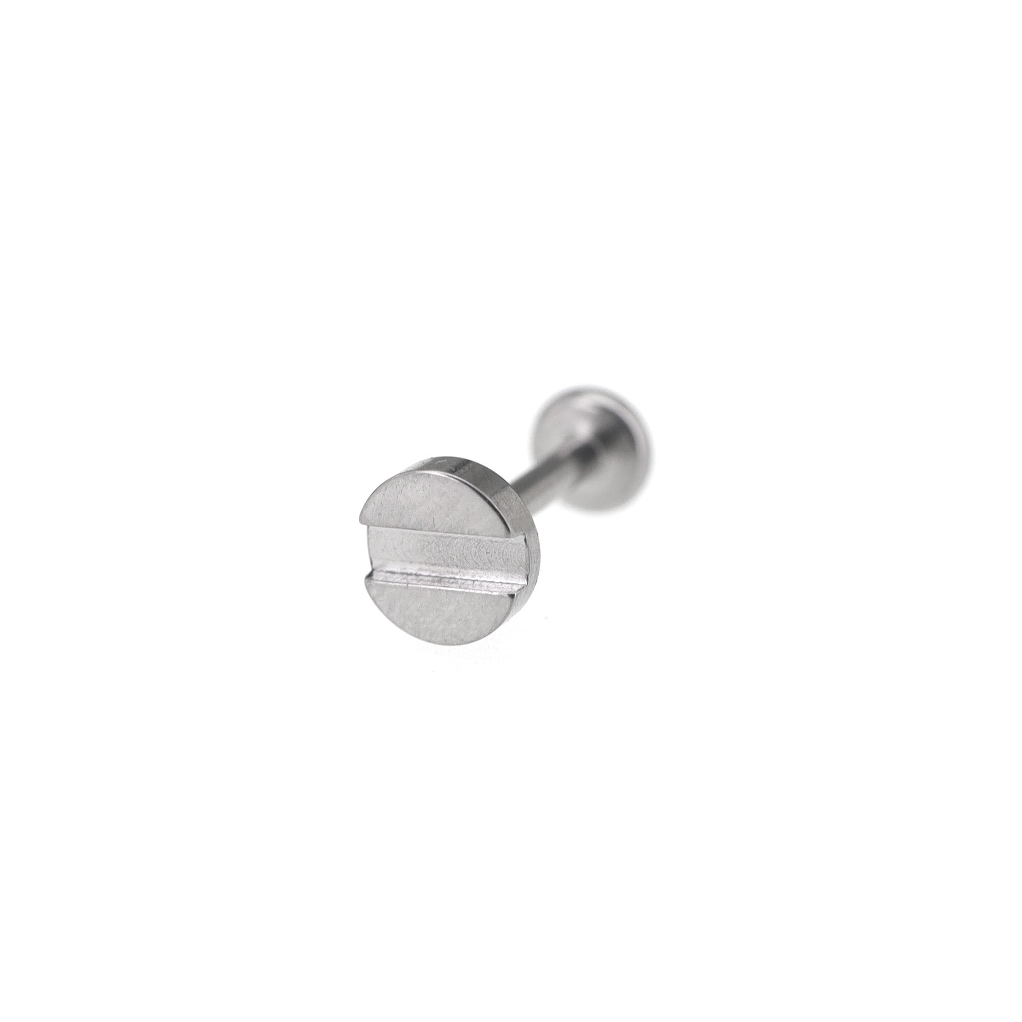 Screw Top Internally Threaded Titanium Lip Ring