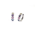PAIR OF Star & Heart Rainbow CZ stainless steel Earring