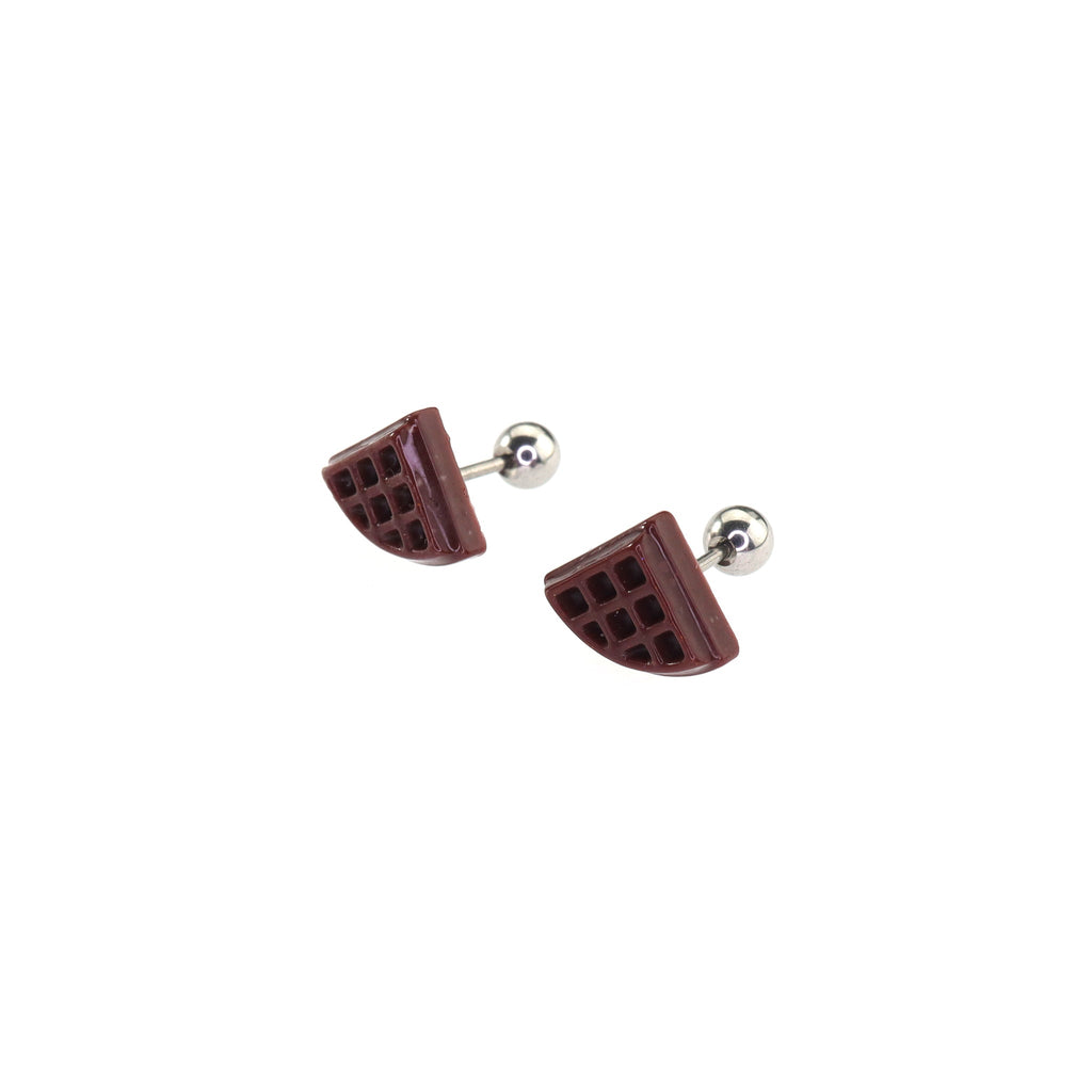 Star Baker - Chocolate Waffle stainless steel Ear Studs