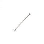 Double Ball CZ Titanium Industrial Barbell