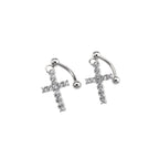 Heart CZ stainless steel Rook Stud