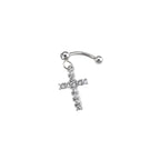Heart CZ stainless steel Rook Stud