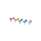 3D Fluid Art Heart Titanium Lip Ring