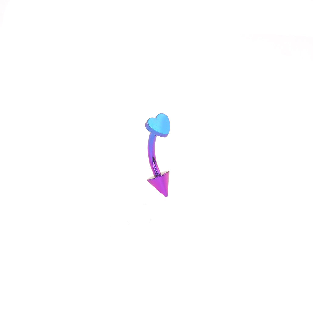 Heart Spike Titanium Rook Jewelry