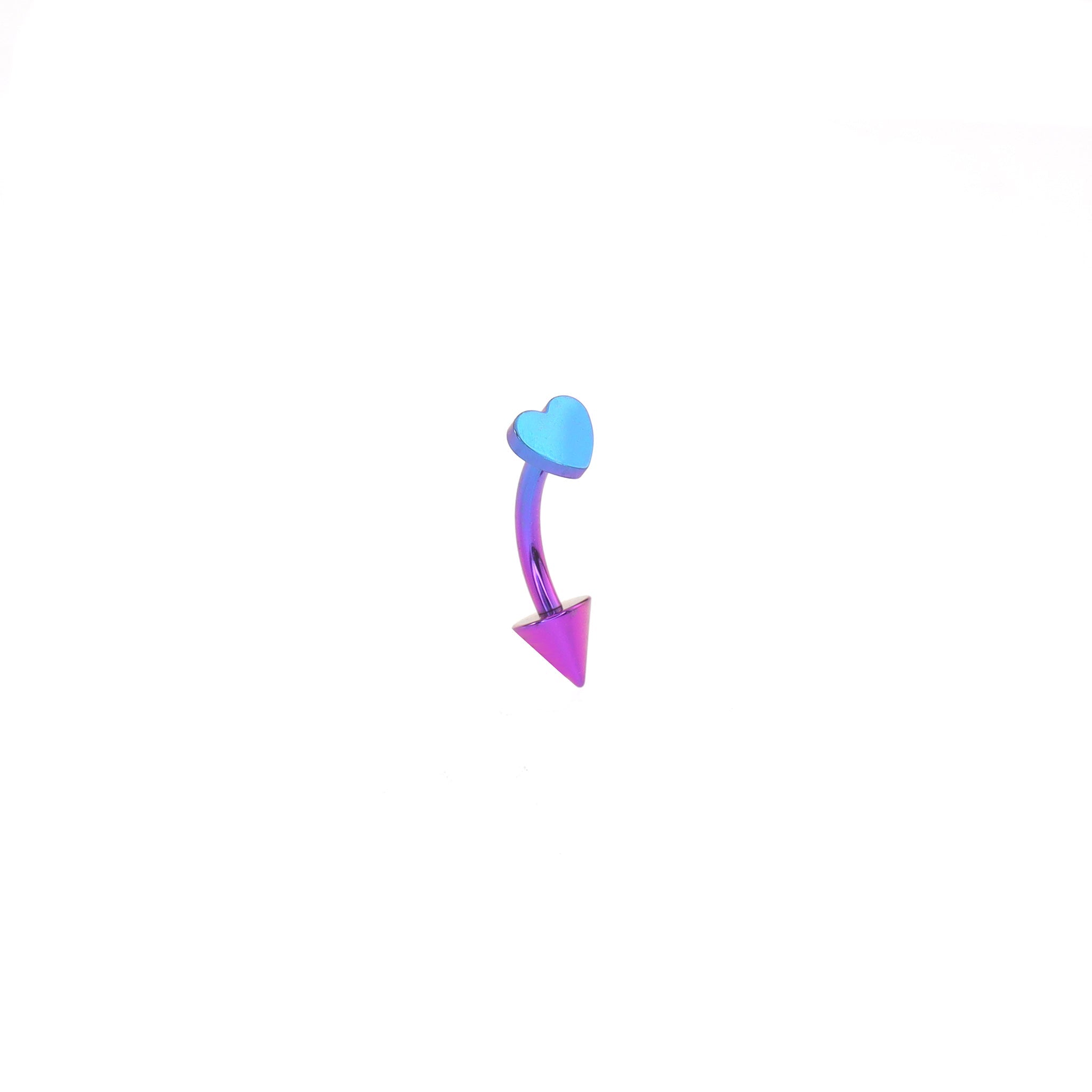 Heart Spike Titanium Rook Jewelry