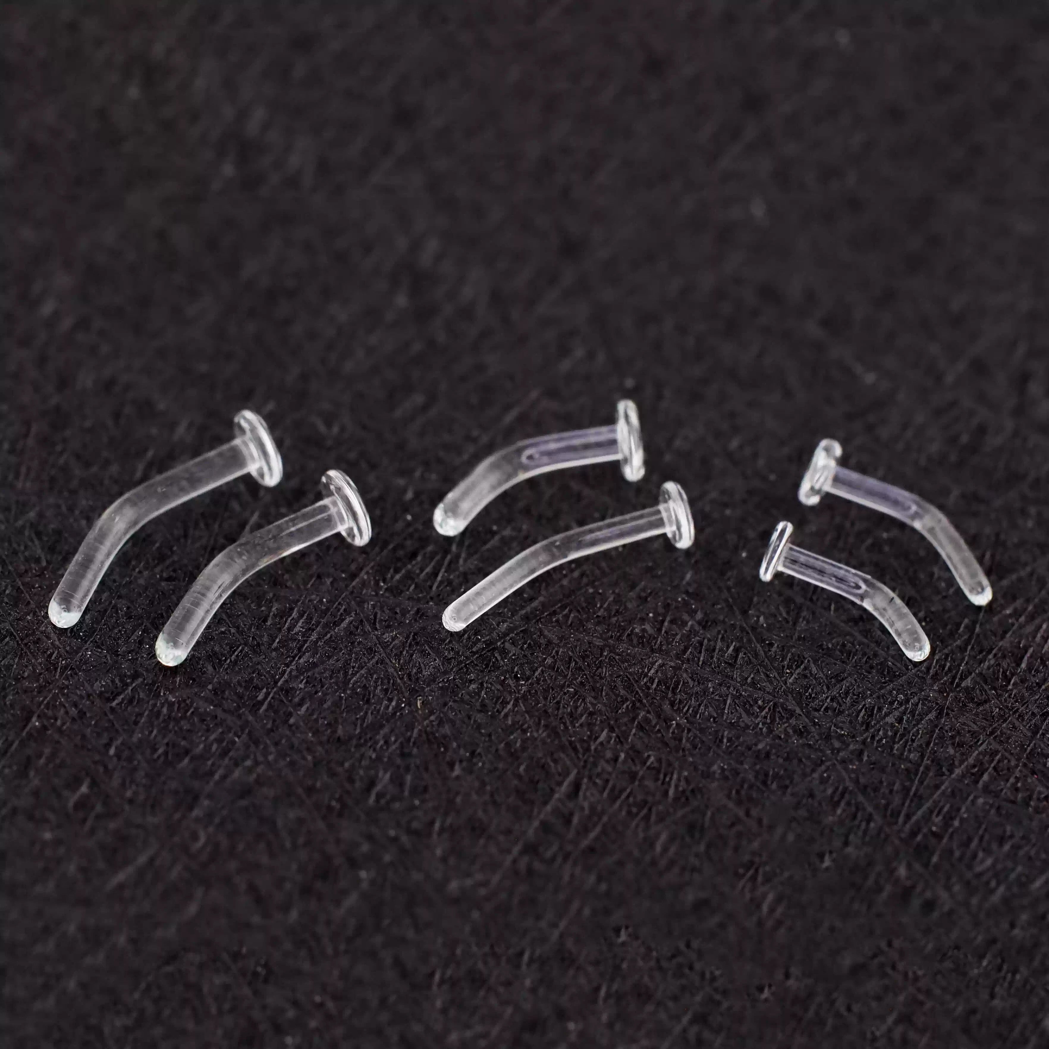 6PCS L-shaped 16G Glass Needle Invisible Rod Puncture Nail Set
