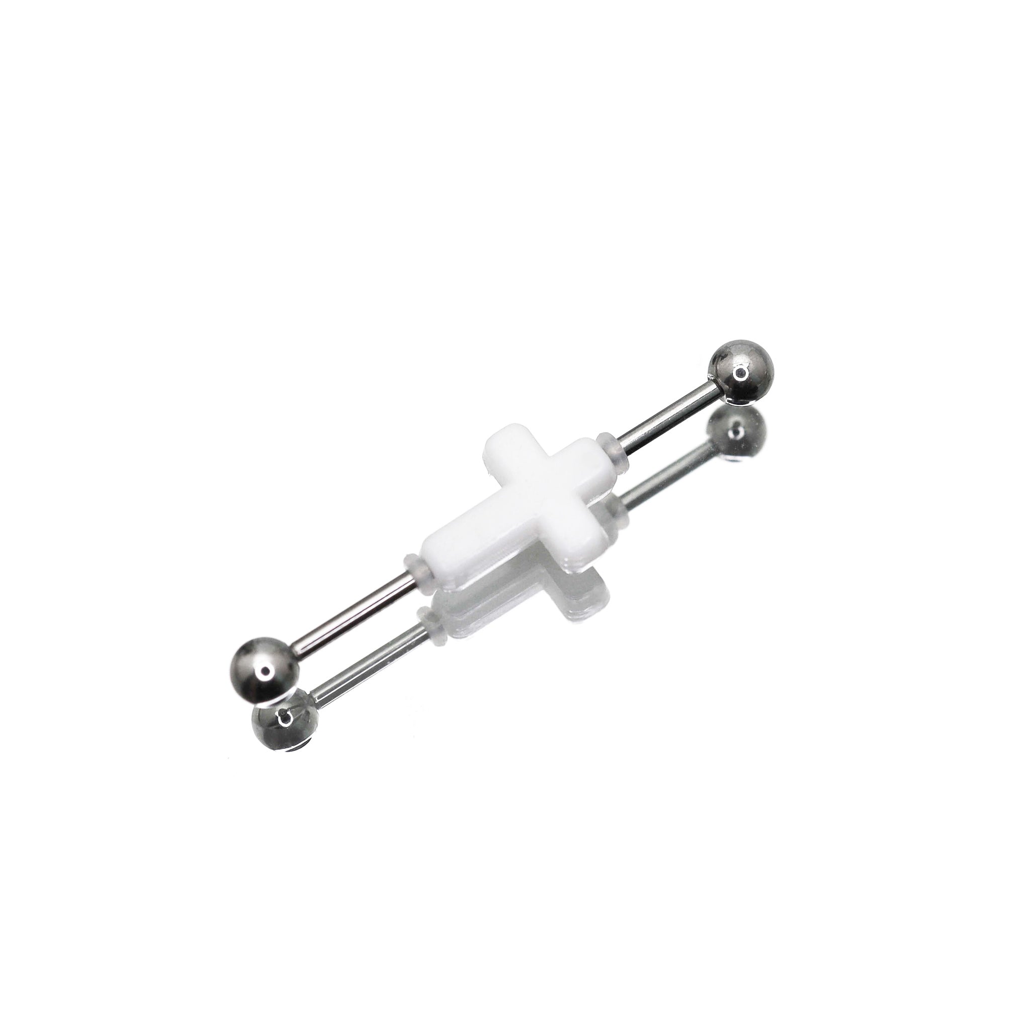 3D Cross Stainless Steel Industrial Barbell