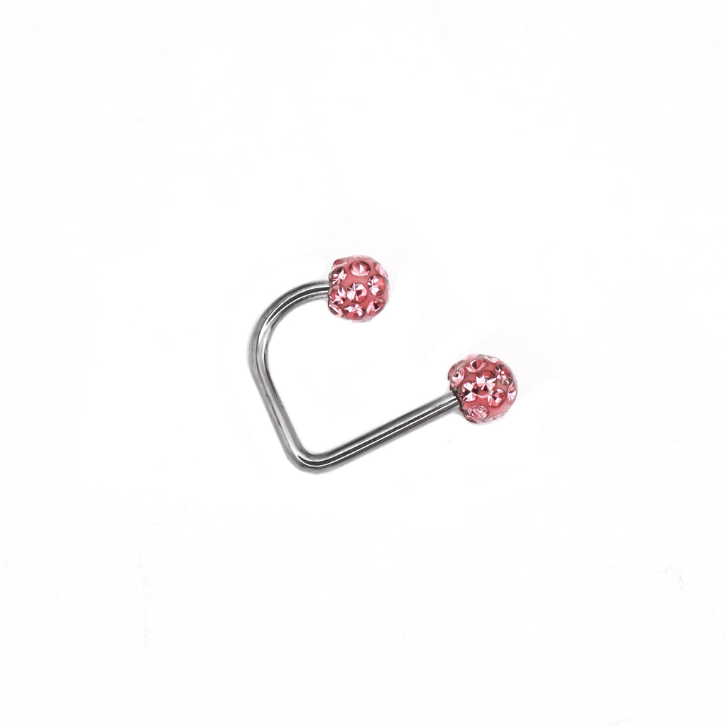 Full CZ  Stainless Steel  U-ring