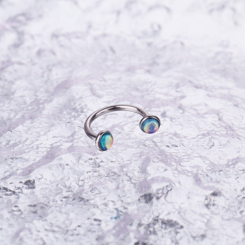 Dreamy Oil Resin Horseshoe Ring
