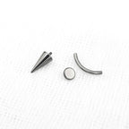 Flat Back Spike Titanium Studs