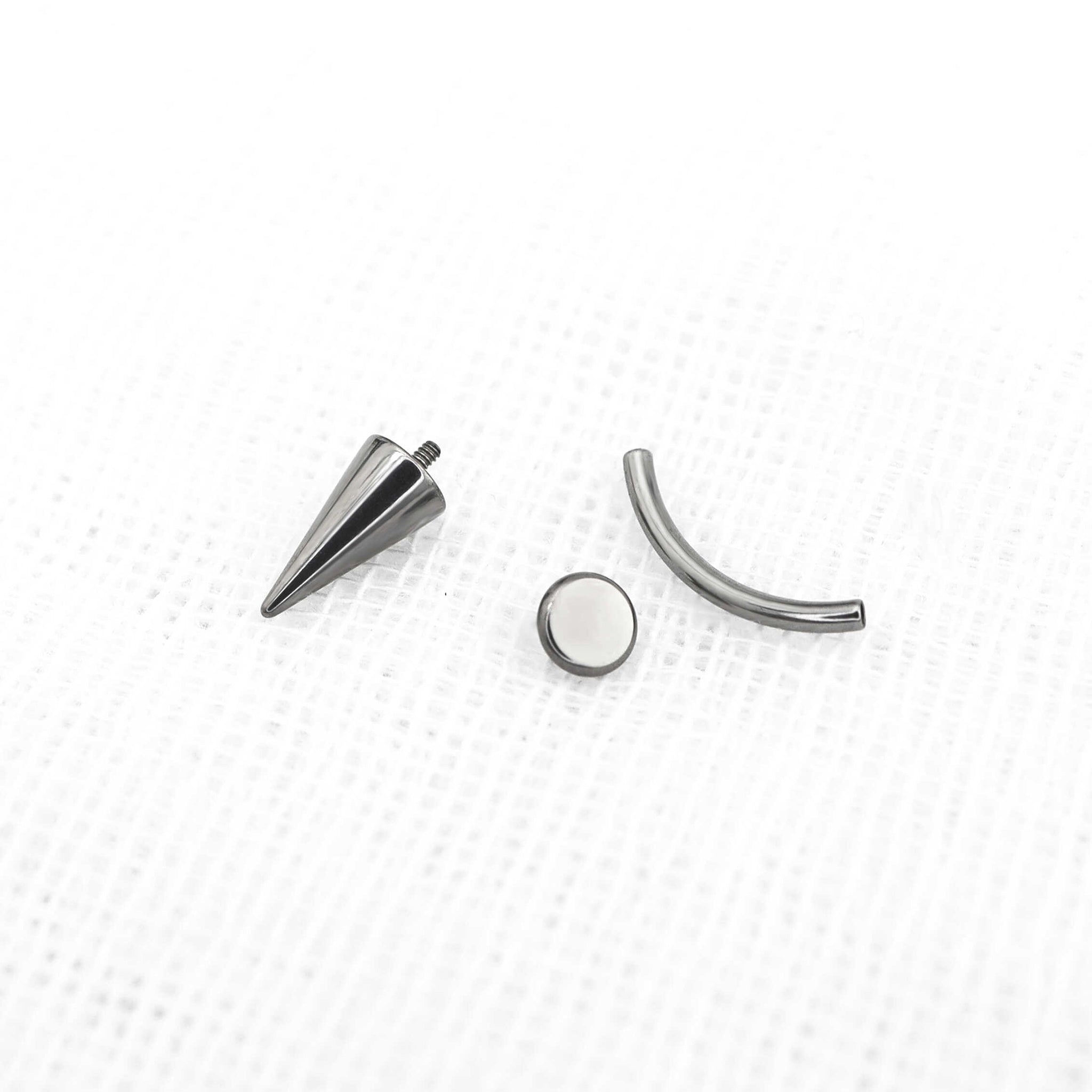 Flat Back Spike Titanium Studs