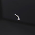 6PCS L-shaped Glass needle Flesh-Tone invisible stick piercing nail Set