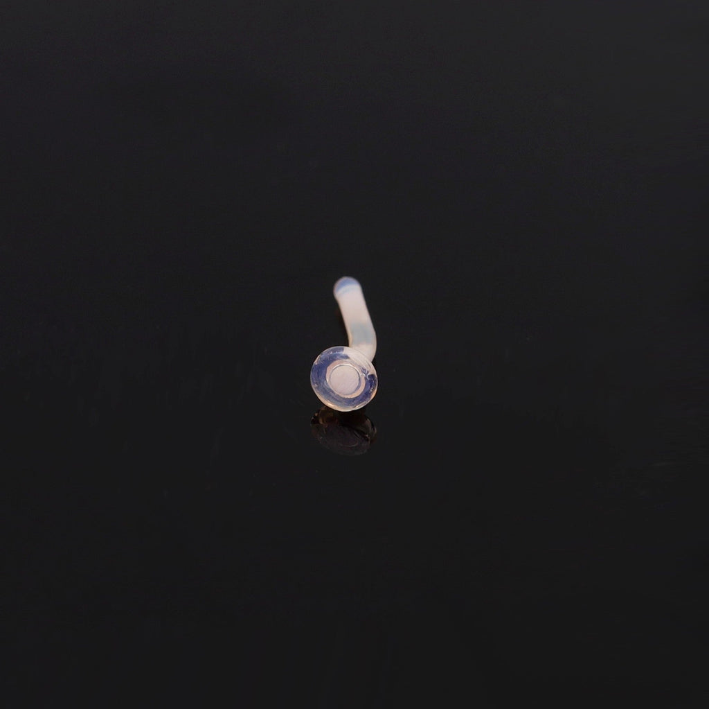 6PCS L-shaped Glass needle Flesh-Tone invisible stick piercing nail Set