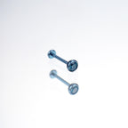 Crystal Titanium Threadless Pin