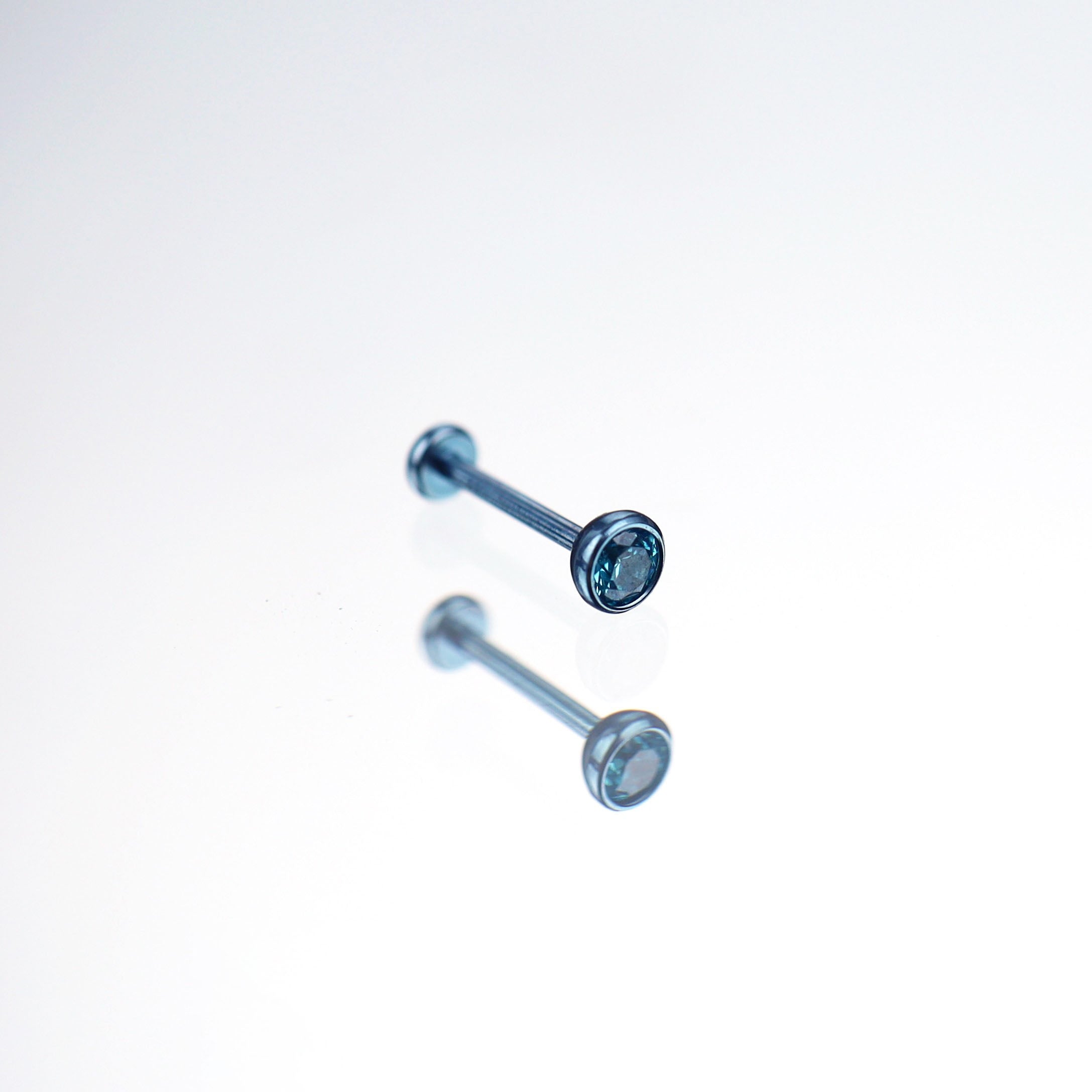 Crystal Titanium Threadless Pin