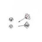 20G Thin Gauge Prong-Set CZ Titanium Ear Studs