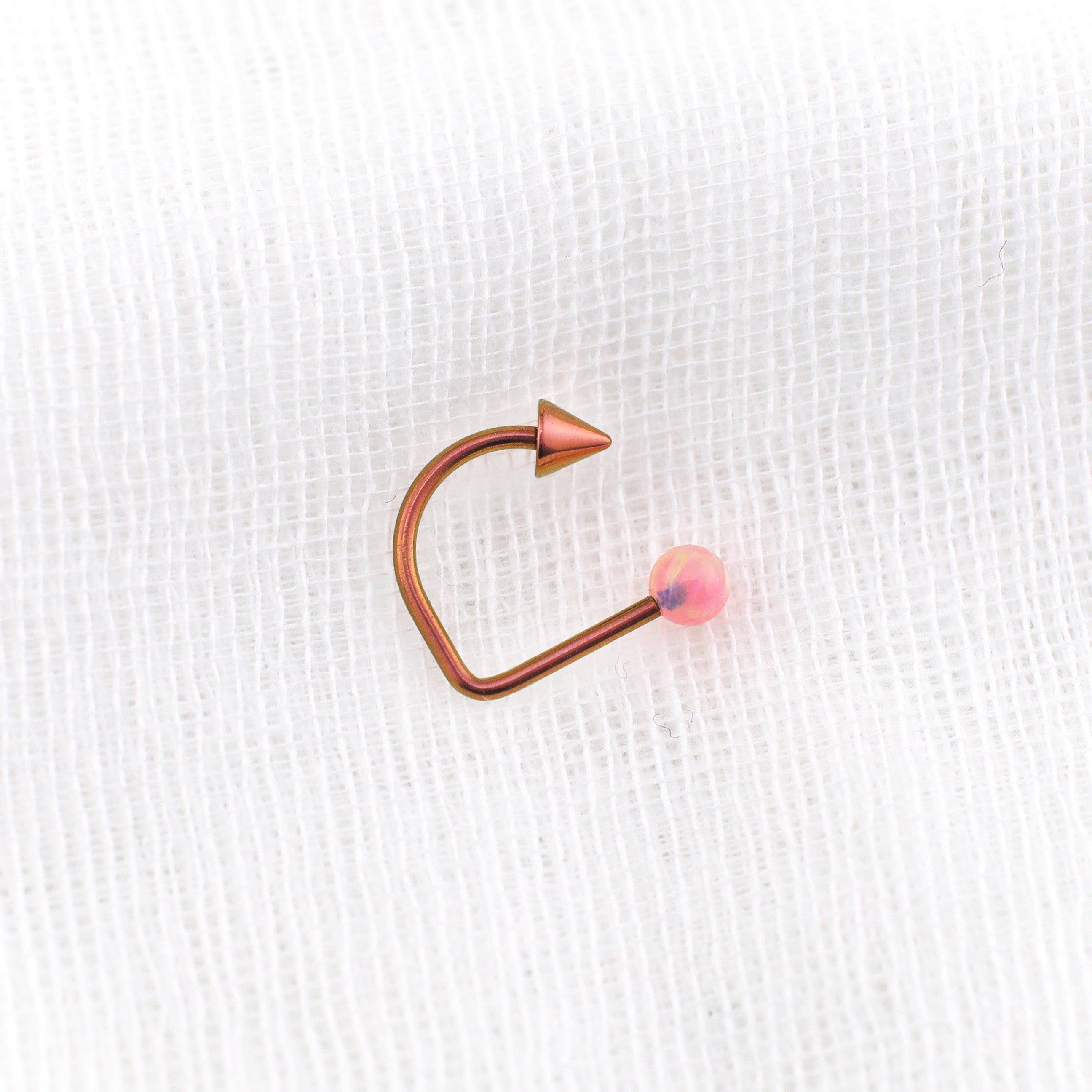 Opal Spike Titanium Internally Threaded U-Ring