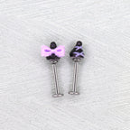Kuromi Internally Threaded Titanium Ear Stud