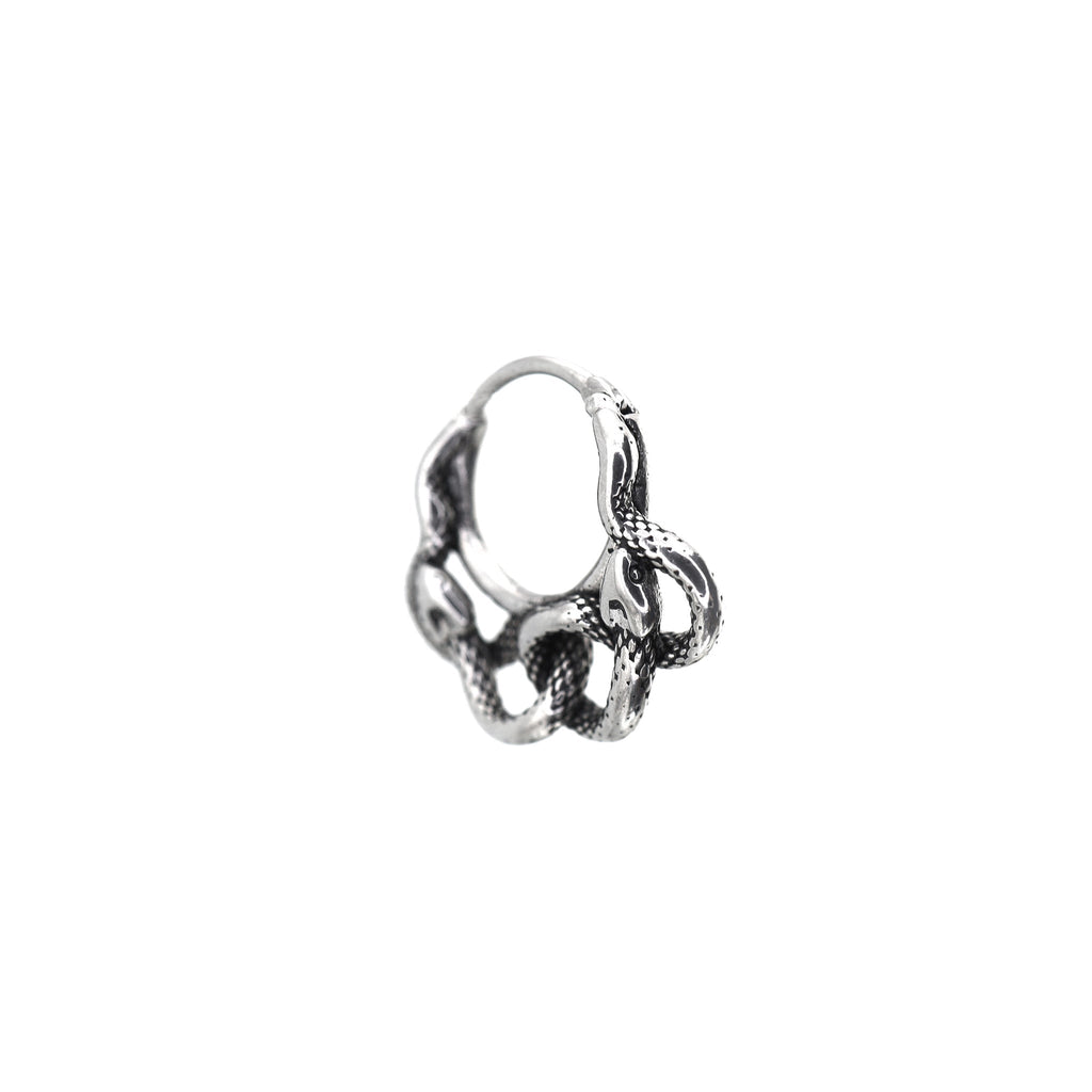 Double Twisted Snake Openwork tainless steel Earrings