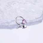 Heart-shaped CZ stainless steel Segment Hoop