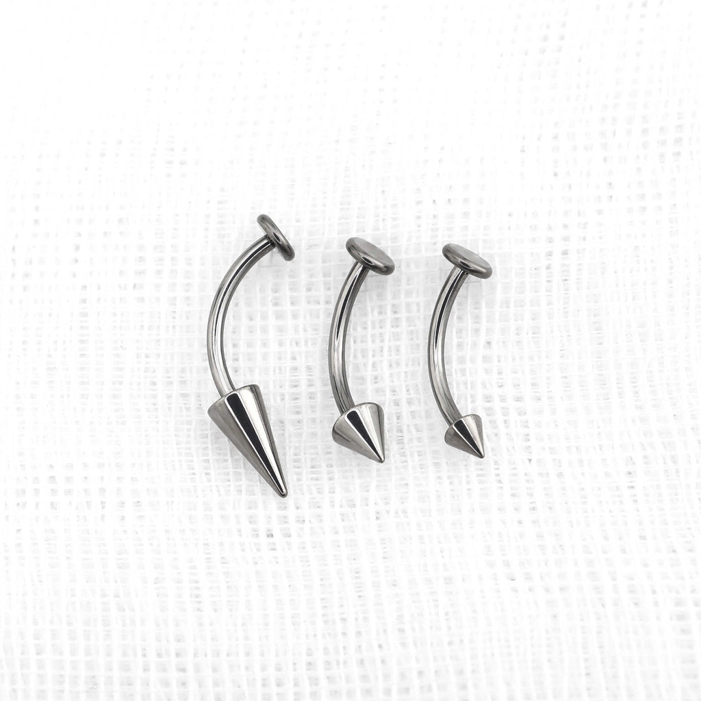 Flat Back Spike Titanium Studs