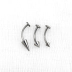 Flat Back Spike Titanium Studs