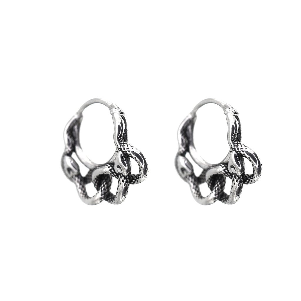 Double Twisted Snake Openwork tainless steel Earrings