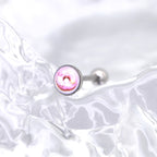 Cute motifs Epoxy Resin Stainless steel tongue stud