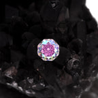 High-Shine Aurora Borealis Rose-Cut CZ Internally Threaded Titanium Studs