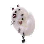 Oil Slick Cat Ear stainless steel Cartilage Studs