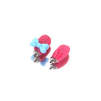 Pink Rabbit Ear Internally Threaded Titanium Ear Stud