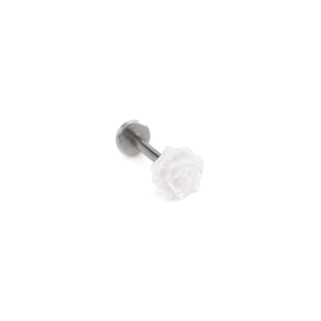 Resin Rose Stainless Steel Ear Studs
