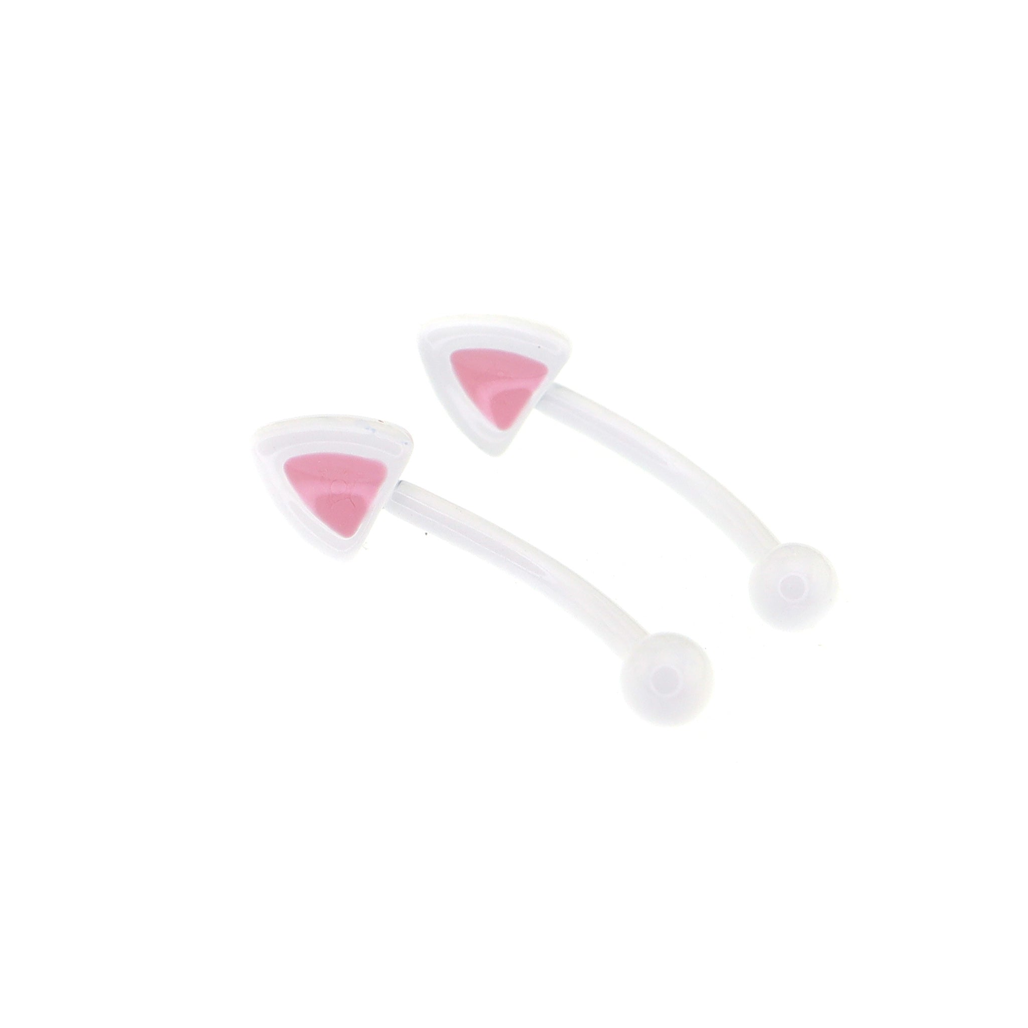 Colorful Cat Ear stainless steel Rook Stud 爱宠