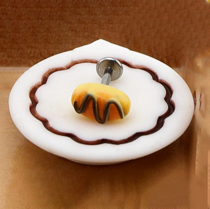 Star Baker - Chocolate Croissant Stainless Steel Ear Studs