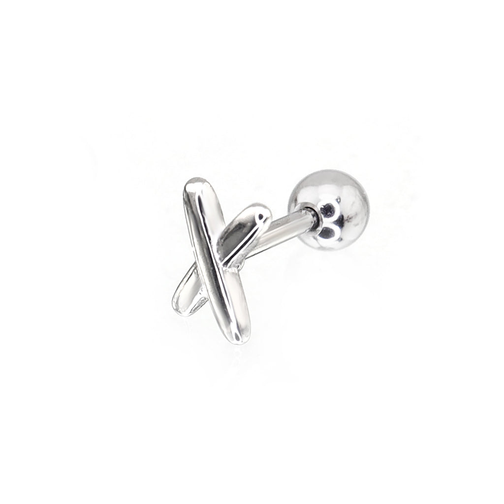 "X" Design Stainless Steel Ear Studs